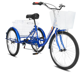 Велосипед трехколёсный РВЗ Чемпион синий (2021)