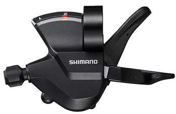 Шифтер левый Shimano Altus M315 на 2 скорости, трос 1800мм, крепление на хомут (2022)