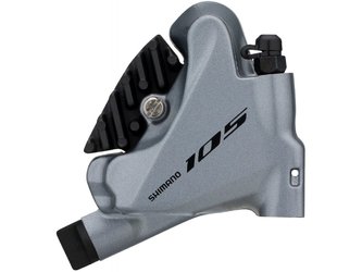 Калипер тормозной Shimano 105 BR-R7070 flat mount, с адаптером 140/160мм, полимерные колодки L03A, с кулером (2021)