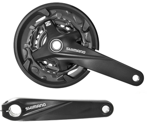 Система шатунов Shimano Altus MT200-3, 175мм, 40/30/22T, 9 скоростей (2022)