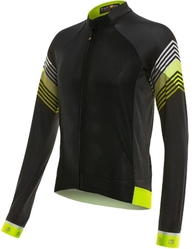 Велофутболка Funkier SORRENTO J-830-L с длинным рукавом Men Elite LS Summer Jersey с длинной молнией, черно-неоновая (2021)