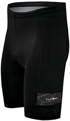 Велошорты Funkier Roma S-227-B1 Men Active 7 panel Shorts с памперсом B1, черные (2021)