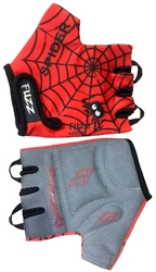 Перчатки детские FUZZ SPIDER с петельками, на липучке, красно-черные (2021)