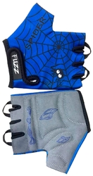 Перчатки детские FUZZ SPIDER с петельками, на липучке, сине-черные (2021)