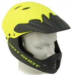 Шлем Author Freeride/DH/BMX/Enduro FullFace суперпрочный, 17 отверстий, неоновый желтый (2021)