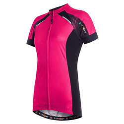 Велофутболка Funkier Firenze WJ-730-7 Women Active SS Jersey, черно-розовая (2021)