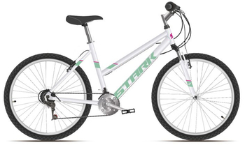 Велосипед МТВ Stark Luna 26.1 V белый/салатовый (2021)