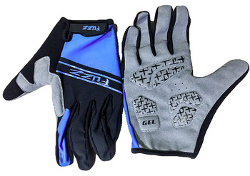 Перчатки FUZZ RACE LIGHT, длинные пальцы, на липучке, черно-синие (2021)