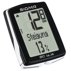 Велокомпьютер Sigma BC-14.16 14 функций, высота, подсветка, NFC, черно-белый  (2021)