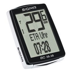 Велокомпьютер Sigma BC-16.16 16 функций, подсветка, NFC, черно-белый (2021)