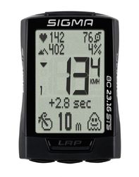 Велокомпьютер Sigma BC 23.16 STS 23 функции, с пульсометром, беспроводной, каденс, высота, подсветка, NFC, черный (2021)