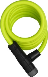 Велозамок ABUS Primo 5510K/180см SCMU, трос 10 мм, ключ, с кронштейном, лаймовый (2021)