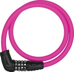 Велозамок ABUS Numerino 5412C/85 см, трос, 12 мм, кодовый, класс защиты 3/15, 300 гр, розовый (2021)