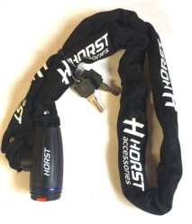 Велозамок Horst цепь, 6х1200 мм, на ключ, черный (2021)