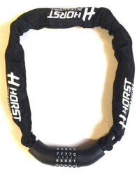 Велозамок Horst цепь, кодовый (5 разрядов), 8х900 мм, черный (2021)