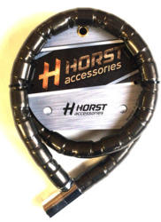 Велозамок Horst 22х1200 мм, цепь, на ключ, черный (2021)