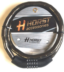 Велозамок Horst кодовый (5 разрядов), 18х1200 мм, цепь, черный (2021)