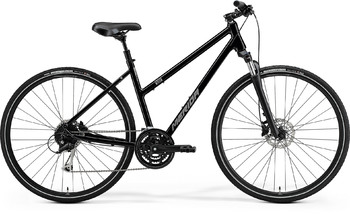 Гибридный велосипед Merida Crossway 100 Lady GlossyBlack/MattSilver (2021)