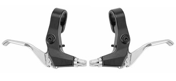 Тормозные ручки Stels VL-321D для V-BRAKE и кантилеверных тормозов, алюминиевые, черный/серебристый (2022)