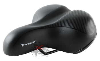 Седло TRIX AZ-555G размер 250x210 мм, пружинное, черное (2023)