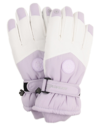 Перчатки зимние BACKSIDE Golovjoy водонепроницаемые, сенсорные, Light-Purple/White (2022)
