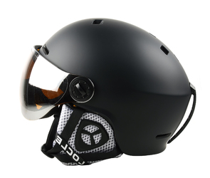 Шлем горнолыжный с визором BACKSIDE LOCLE Black + защитная маска (2022)