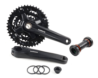 Система шатунов Shimano FC-MT210, 3х9 скоростей, + каретка MT500 в комплекте. (2023)