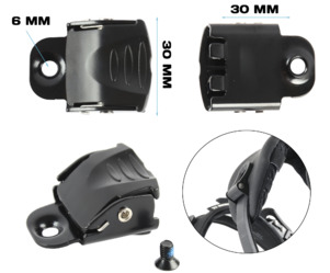 Клипса для сноубордических креплений Burton PRG SAS ANKLE CLIP Black (2024)