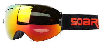 Маска горнолыжная BACKSIDE SRD218 Matte Black/Full Revo Red (2024)