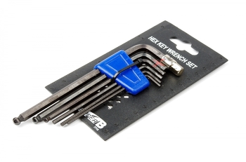 Набор шестигранников Super B AM7715 2/2,5/3/4/5/6/8mm Г-образн. высокопрочная легированная сталь (2020)