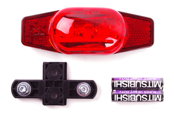 Фонарь задний на багажник Infini CG-201R, 4 функции, 5 светодиодов, с крепежом, батарейки в комплекте (2023)