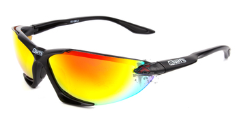 Велосипедные очки Mighty 010 в комплекте три сменные линзы, черная оправа (2020)