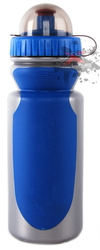 Фляга Dayluen V-6000 GREY/BLUE Фляга 0,55 л, с защитной крышкой,  кратоновыми синими вставками,  перламутровая (2020)