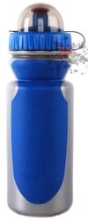 Фляга Dayluen V-6000 GREY/BLUE Фляга 0,55 л, с защитной крышкой, кратоновыми синими вставками, перламутровая (2020)