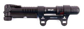 Вело насос  с манометром Giyo GP-41 до  80psi(5,5атм) с манометром. А/V, F/V. черный (2022)