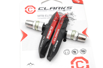 Тормозные колодки Clarks CPS-958 цветные всепогодные 72мм с крепежом 2 спец. водоотвод (2020)