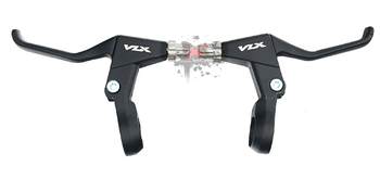 Тормозные ручки VLX BL02, под 2 пальца, V-brake/Disk, алюминий, чёрные (2022)
