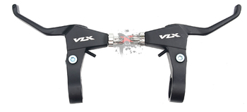 Тормозные ручки VLX BL03, под 2 пальца, V-brake/Disk, алюминий, чёрные (2021)