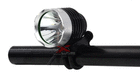 301U, 1 диод 650Lm, ø56мм, крепёж на руль и голову, USB плоский банк-аккумул. 7,2Ач, зарядник 5v