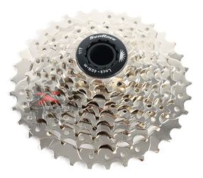 Кассета SunRace M96 на 9 скоростей, совместима с SHIMANO, цвет никель (2023)