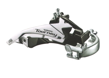 Переключатель передний Shimano Tourney FD-TY510 ун. тяга, ун. хомут, для систем с количеством зубов 48Т, трансмиссии 3x6/7/8 скоростей (2021)