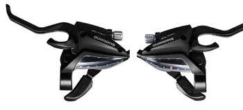 Комплект шифтер с тормозной ручкой Shimano Tourney EF500 3+7/ 3+8 скоростей (2021)
