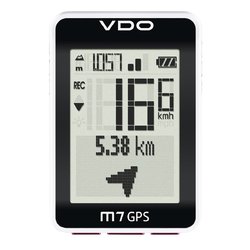 Велокомпьютер VDO M7 GPS NEW 12+13ф-ций Б/ПРОВОД. USB АЛЬТИМ. ПОДСВ. ТЕМПЕР. черно-белый (2020)