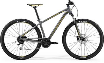 Велосипед MTB Merida Big.Nine 100 Matt Grey (Yellow/Dark Grey) (2018)