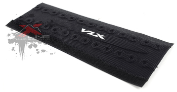 Защита заднего пера велосипеда  VLX F3 от цепи, 245х110х95мм., Lycra c текстурой звеньев цепи, черная (2020)