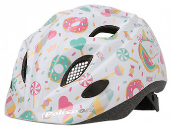 Шлем Polisport Lolipops, белый/розовый р.XS (48-52) (2020)