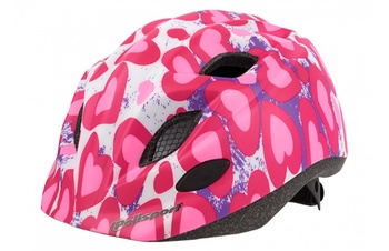 Шлем детский Polisport Junior Glitter Hearts, розовый/белый S (52-56 см) (2021)