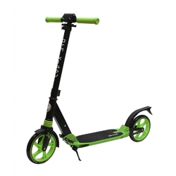 Самокат COD-X 3.0 Black/green с 2-амортизаторами, колеса 200мм подшипник ABEC-9 до 100кг (2020)
