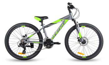Подростковый велосипед SENSE CROSS DISC 240 Grey metal/neon green (2018)