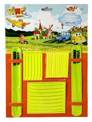 Светоотражающий набор VINCA SPORT STA 115 Yellow, для детей - два браслета, накладки на обод (2022)